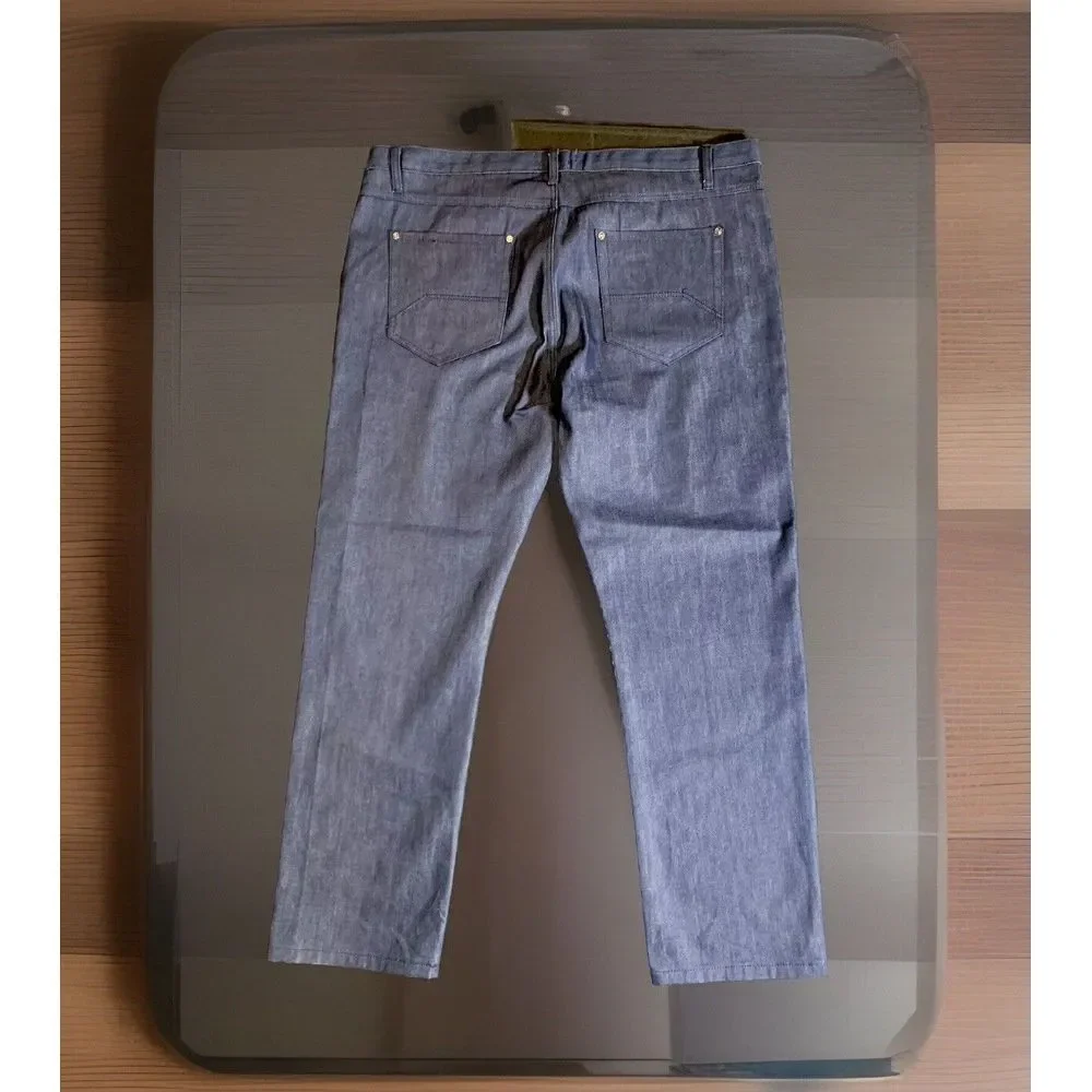 Paulo Solari Jeans Mens 42x32 Blue Denim Straight Leg Modern Fit‎
